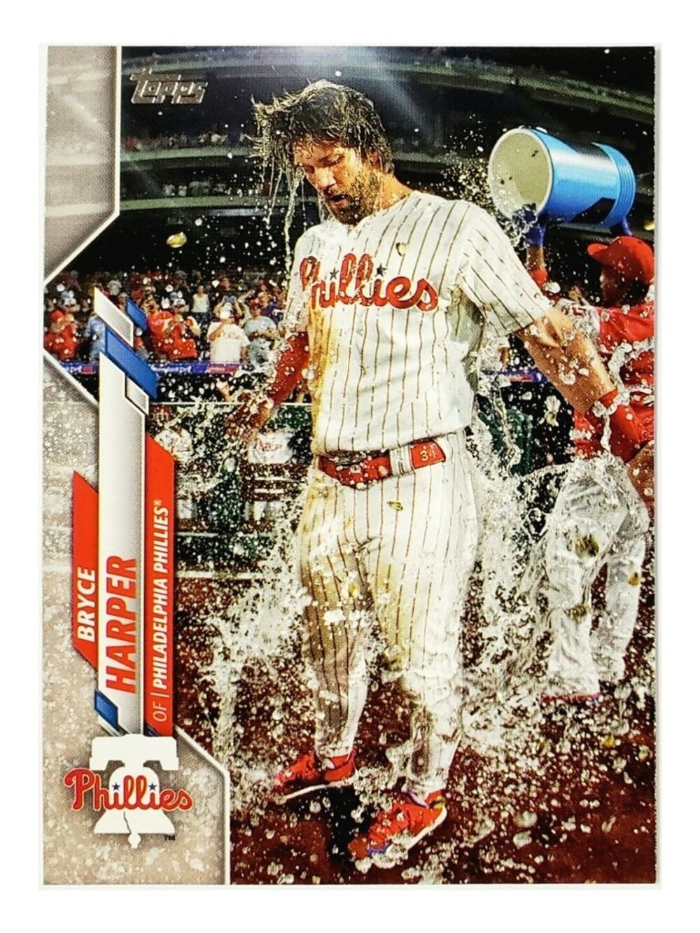 BRYCE HARPER SP "GATORADE BATH" PHOTO VARIATION 2020 TOPPS #250, PHILLIES MVP!